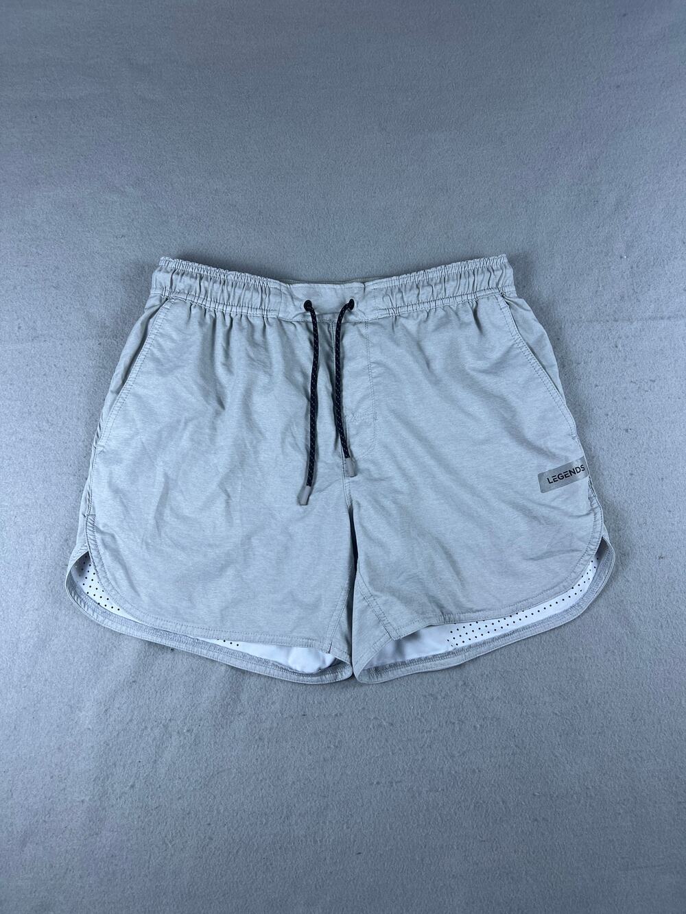 Legends Luka Athletic Shorts Mens M Gray Lined Perforated Performance Training